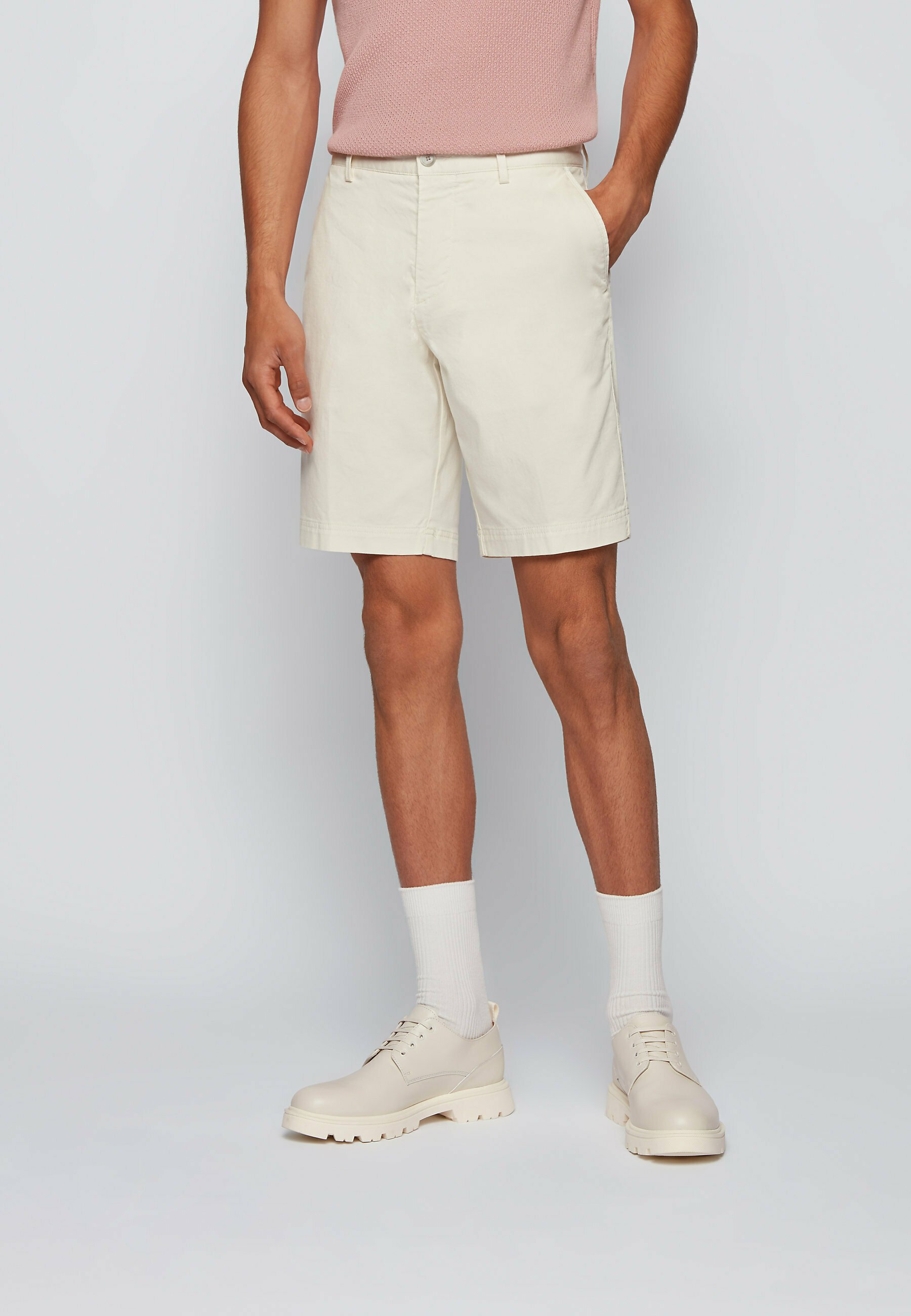 BOSS SLICE - Shorts - natural/white 