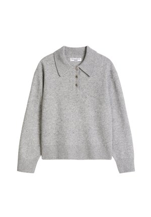 Marc O'Polo DENIM, KNIT POLO, LONGSLEEVE, BUTTONS - Trui - stone melange