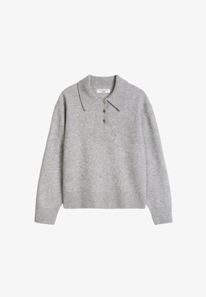Marc O'Polo DENIM, KNIT POLO, LONGSLEEVE, BUTTONS - Trui - stone melange