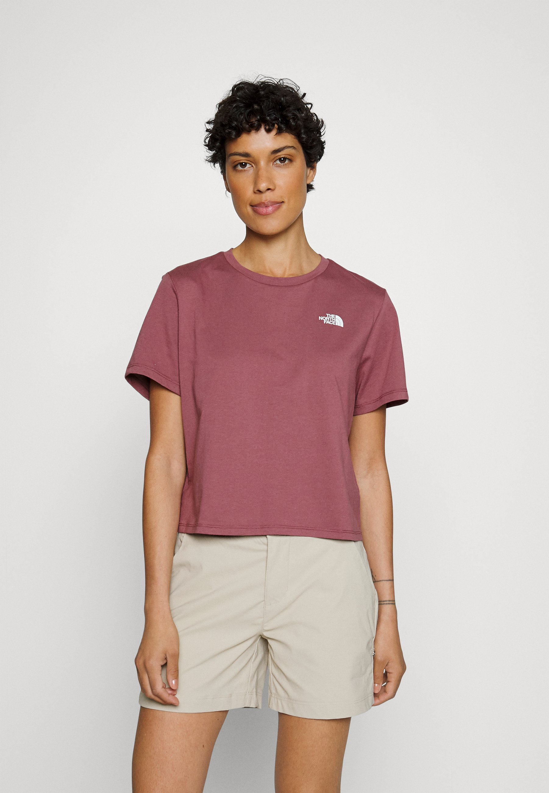 The north face t shirt bordeaux Clearance