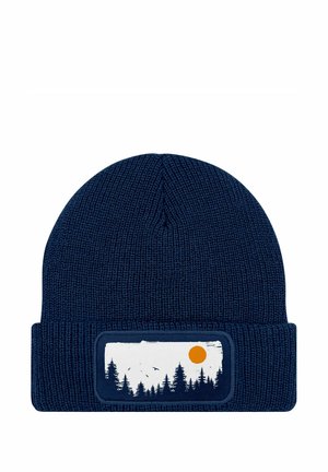 MIT PATCH WALD BÄUME  - Beanie - dunkelblau