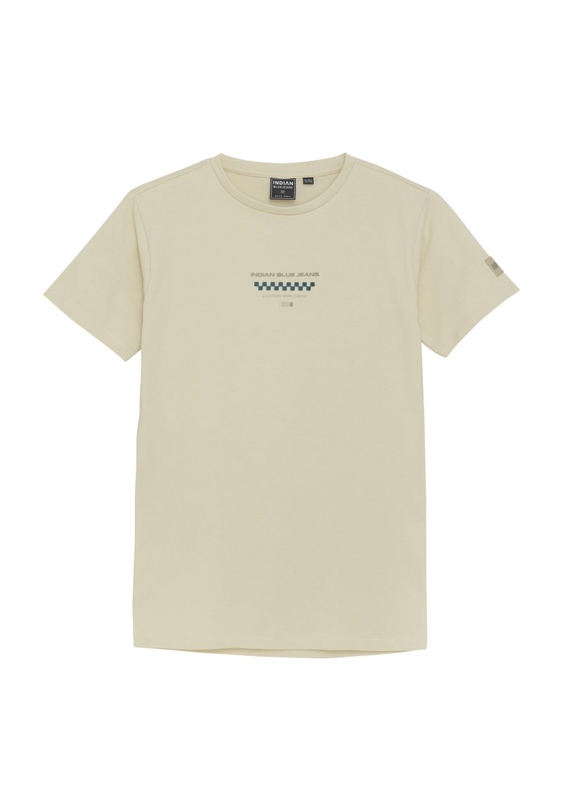Indian Blue jeans CHEST  - Print T-shirt - sandshell