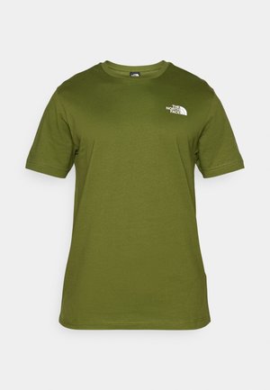 The North Face M SS BOX NSE TEE - Nyomott mintás póló - woodland green/black