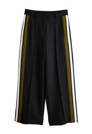 Next, SIDE STRIPE TAILORED WIDE LEG TROUSERS - Nohavice - black