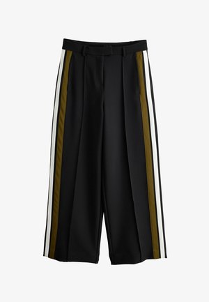 Next, SIDE STRIPE TAILORED WIDE LEG TROUSERS - Nohavice - black