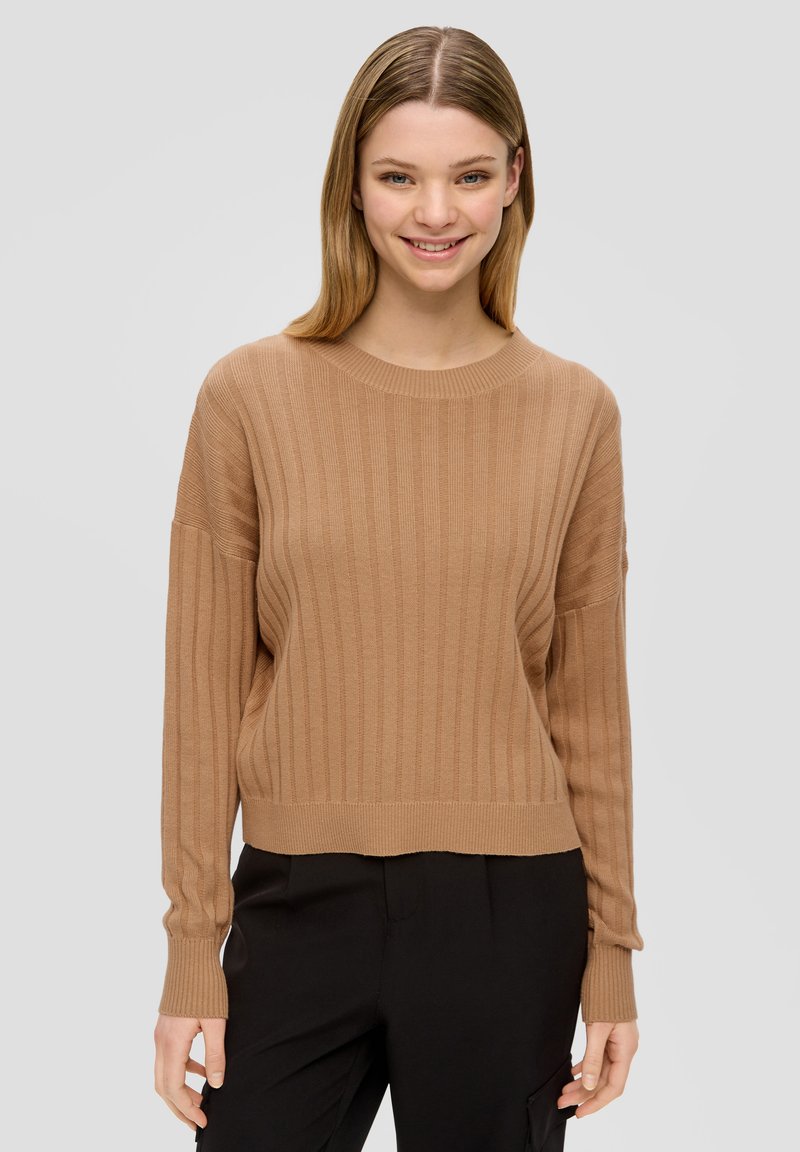 QS Strickpullover - sandstein