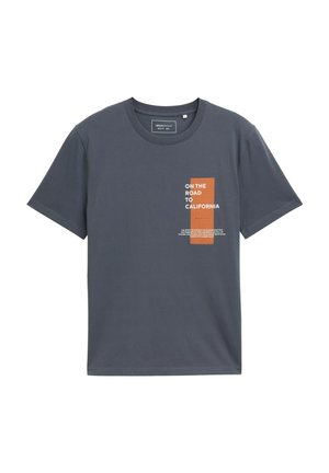 T-shirt con stampa - anthrazit/orange