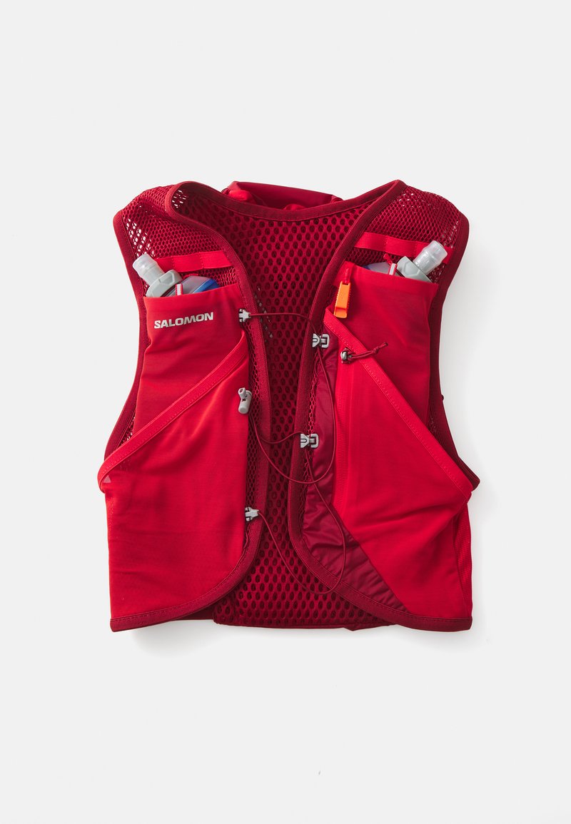 Salomon - ACTIVE SKIN 8 SET UNISEX - Hydration rucksack - red dahlia/high risk red, Enlarge