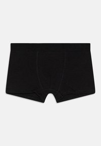 Svart bomullboxer med sømløs elastisk midje, som har fremtredende sømmer og en tettsittende design.
