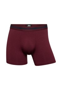 Bordeaux boxer briefs med en tætsiddende pasform, elastisk talje med "JBS UNDERWEAR" logo og blød, glat tekstur.