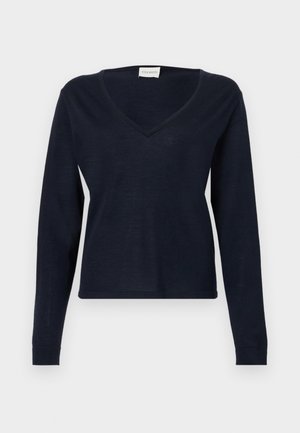 CLOSED V NECK LONG SLEEVE - Jumper - dark night