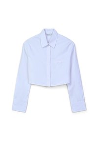 CROP TINTA UNITA - Camicia - bianco ottico