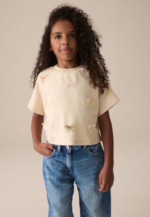 Next, REGULAR FIT  - T-shirt imprimé - ecru