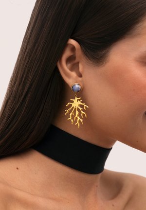 Singularu, CORAL STONE BLUE - Pendientes - gold-coloured