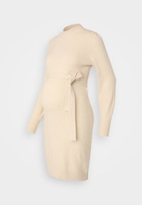 MLRAQUEL ROLL NECK DRESS - Rochie tricotată - birch melange