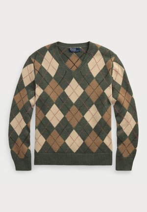 Polo Ralph Lauren LONG SLEEVE - Jersey de punto - green combo