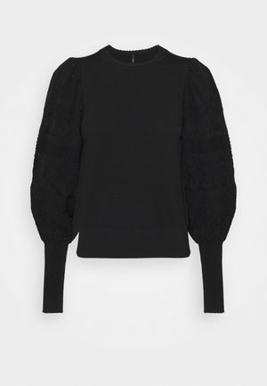 ONLY ONLMELITA NECK - Strickpullover - black