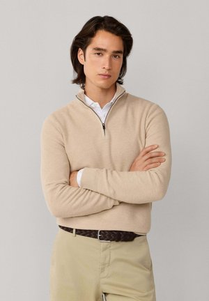 HONEYCOMB HZIP - Trui - natural beige
