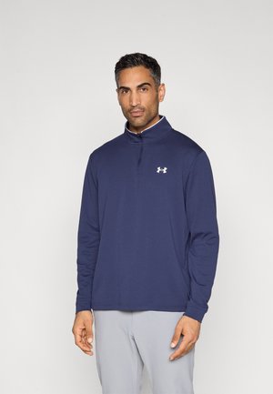 MATCHPLAY 1/4 ZIP - Long sleeved top - midnight navy/white