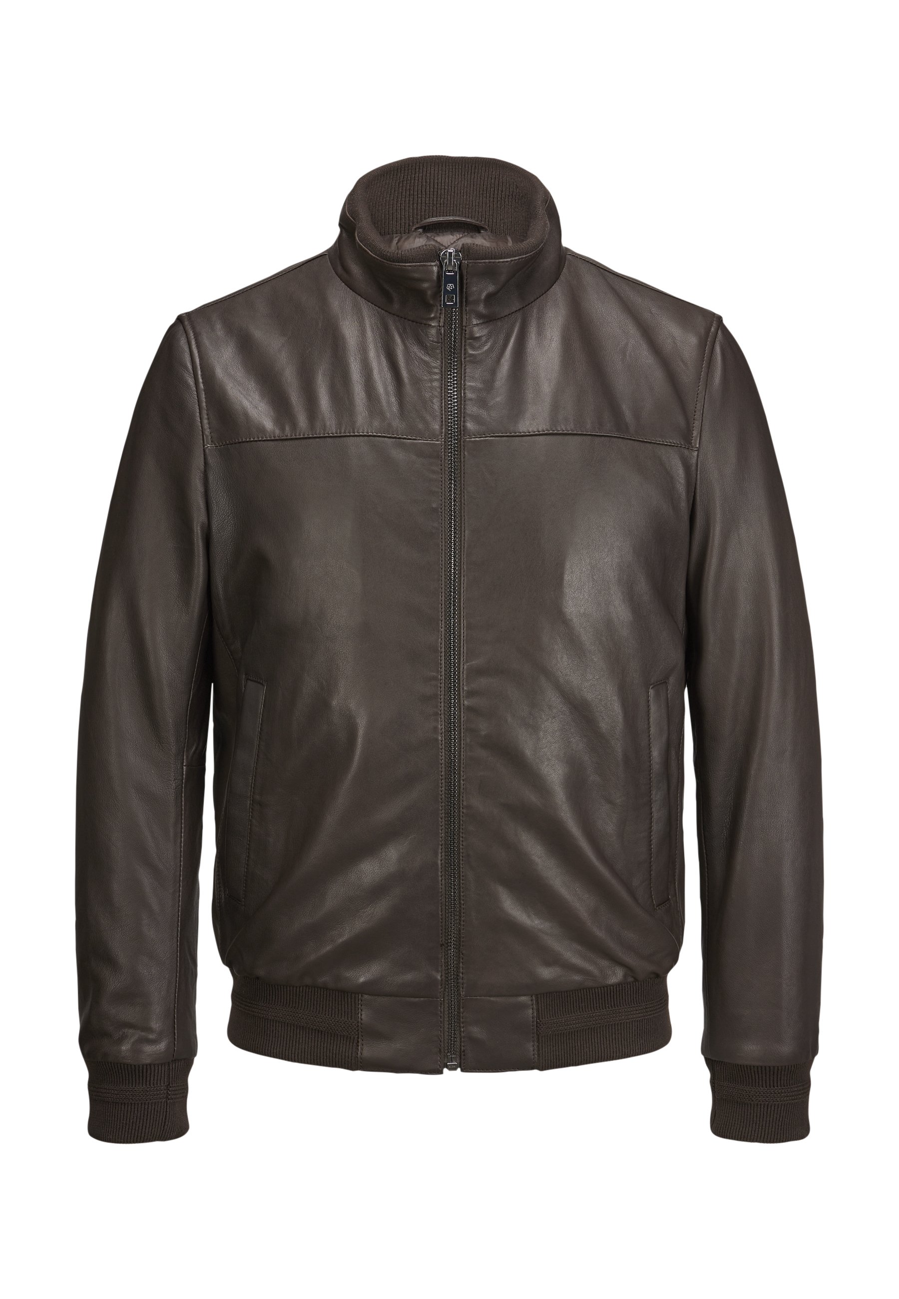 Milestone MSRICK - Leather jacket - dunkelbraun/dark brown - Zalando