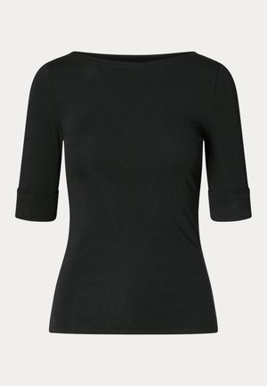 Lauren Ralph Lauren Petite, STRETCH COTTON BOATNECK TEE - Osnovna majica kratkih rukava - black