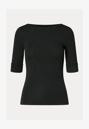 Lauren Ralph Lauren Petite, STRETCH COTTON BOATNECK TEE - Osnovna majica kratkih rukava - black