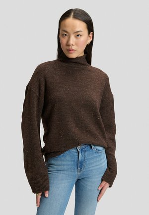 Lee, LONG SLEEVE HIGH NECK KNIT FOR WOMENS - RELAXED FIT . - Maglione - chocolate torte