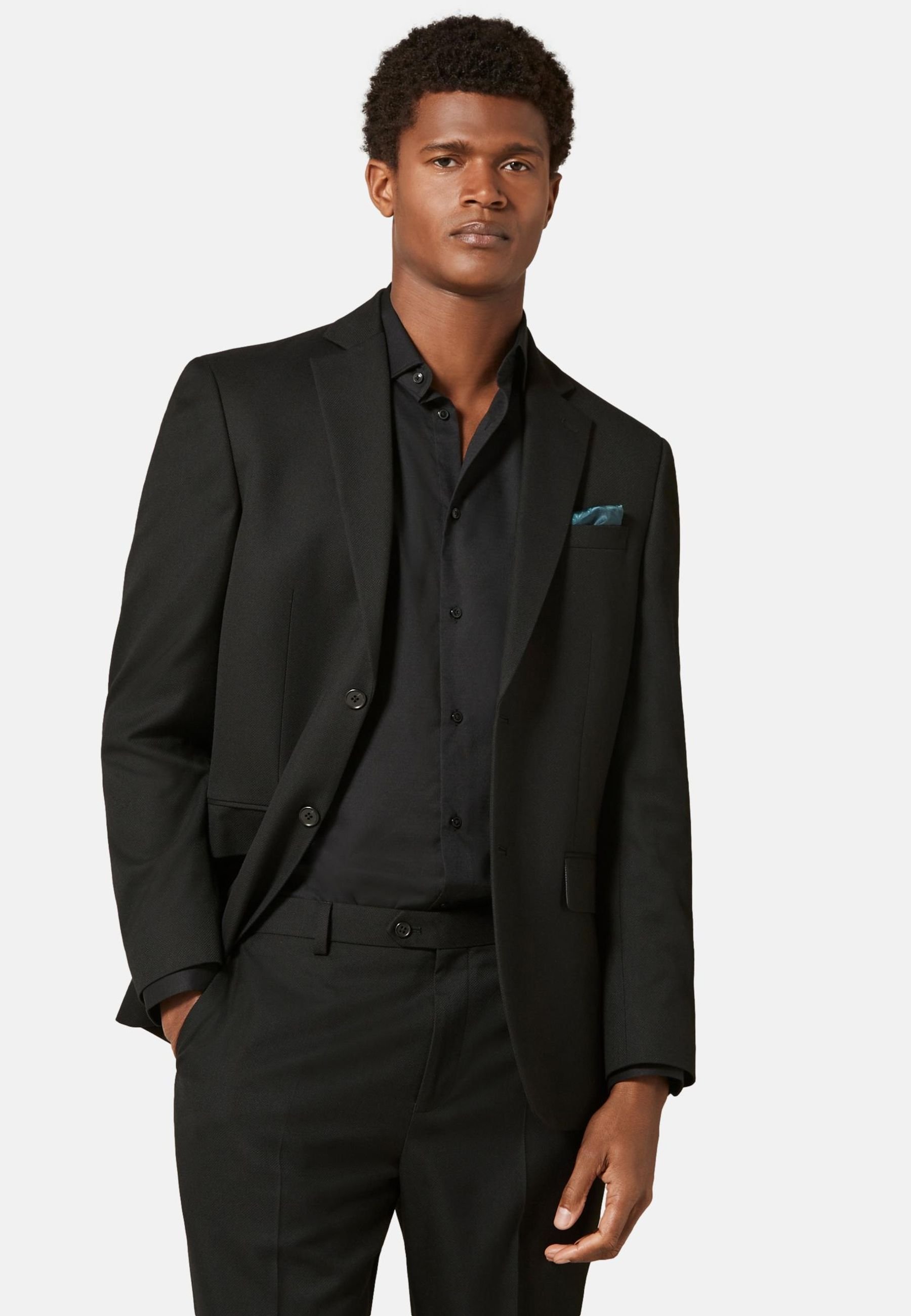 slim fit dress slacks Allure Men Savoy Black Suit Jacket (Separates) 39L Slim