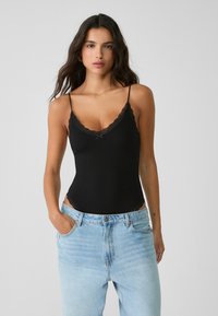 Stradivarius SEAMLESS - Top - black
