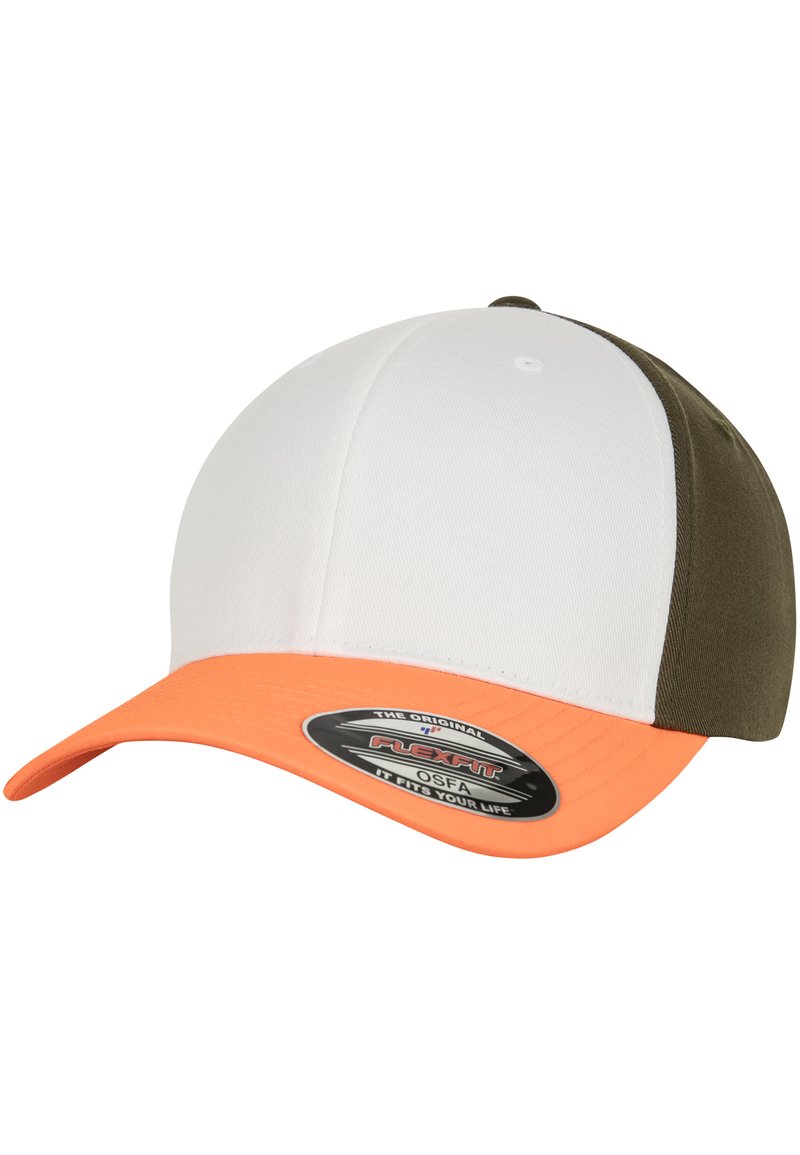 Flexfit - Kšiltovka - neonorange/white/olive, Zvětšit