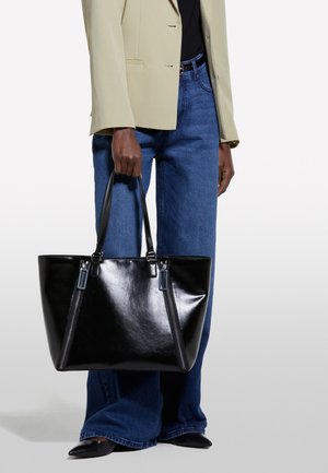Sisley, SHOPPER BAG WITH ZIPPERS - Shopping Bag - black