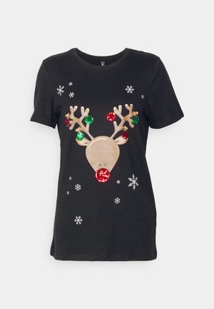ONLY Tall ONLXMAS LIFE CHRISTMAS - T-shirts med print - black