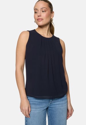 MIT RUNDHALSAUSSCHNITT  - Bluse - hydrangea