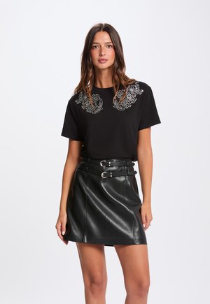 WITH RHINESTONE DESIGN - T-shirts print - noir