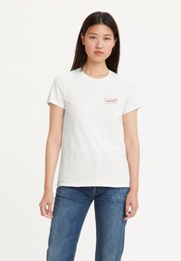 Levi's® THE PERFECT TEE - Marškinėliai su spaudiniu - cross stitch cloud dancer