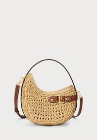 WOVEN STRAW SMALL TASHA CROSSBODY BAG - Plecu soma - natural/lauren tan