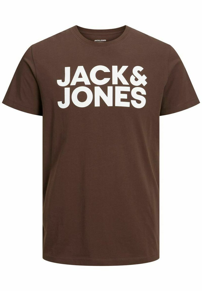 Jack & Jones ECORP LOGO SS O-NECK NOOS - T-shirt basic - seal brown