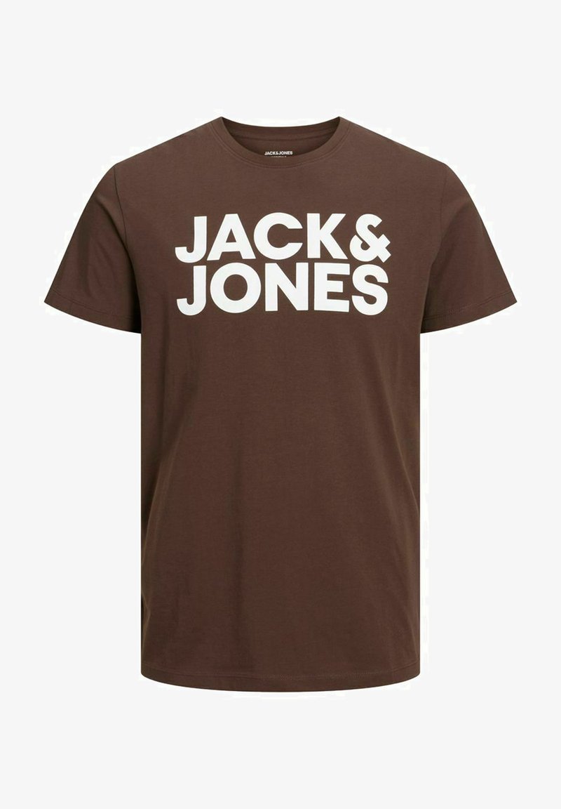 Jack & Jones ECORP LOGO SS O-NECK NOOS - T-shirt basic - seal brown