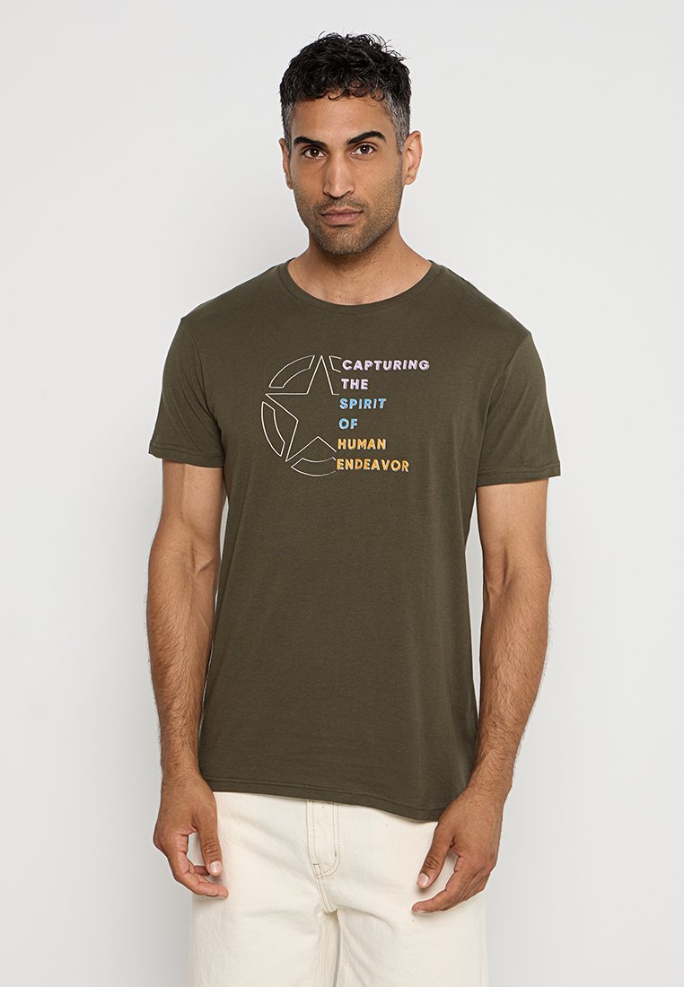 Jeep T-shirt print groen