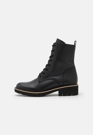 Lace-up ankle boots - schwarz
