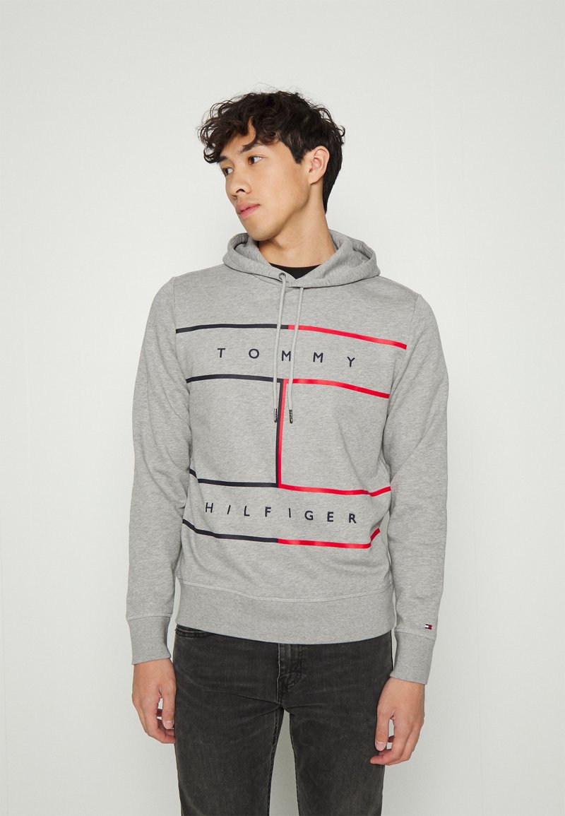 Tommy Hilfiger LARGE FLAG HOODY - Camisola - light grey heather