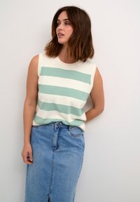 Kaffe KALIZZY - Blouse - turtledove green bold stripe