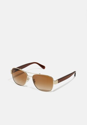 Lunettes de soleil - shiny light gold-coloured/brown gradient