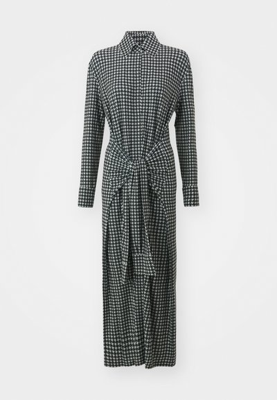 Norma Kamali FOUR SLEEVE SHIRT LONG DRESS - Skjortekjole - black/white