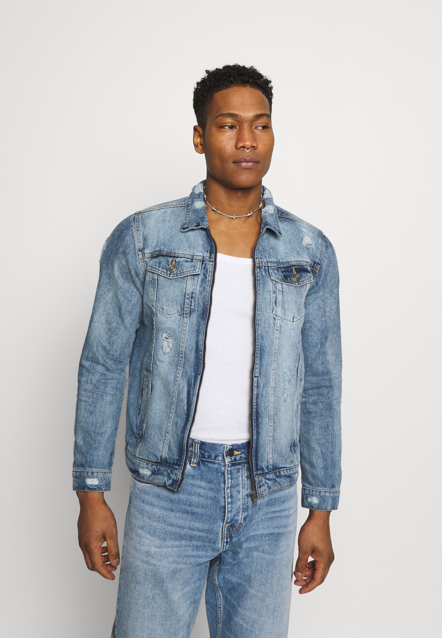 Brave Soul Giacca di jeans - blue denim/blu denim - Zalando.it