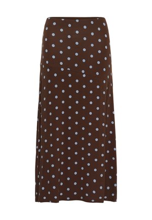 Saint Tropez VIGGASZ PRINTED SKIRT - A-Linien-Rock - fondue f chambray dot