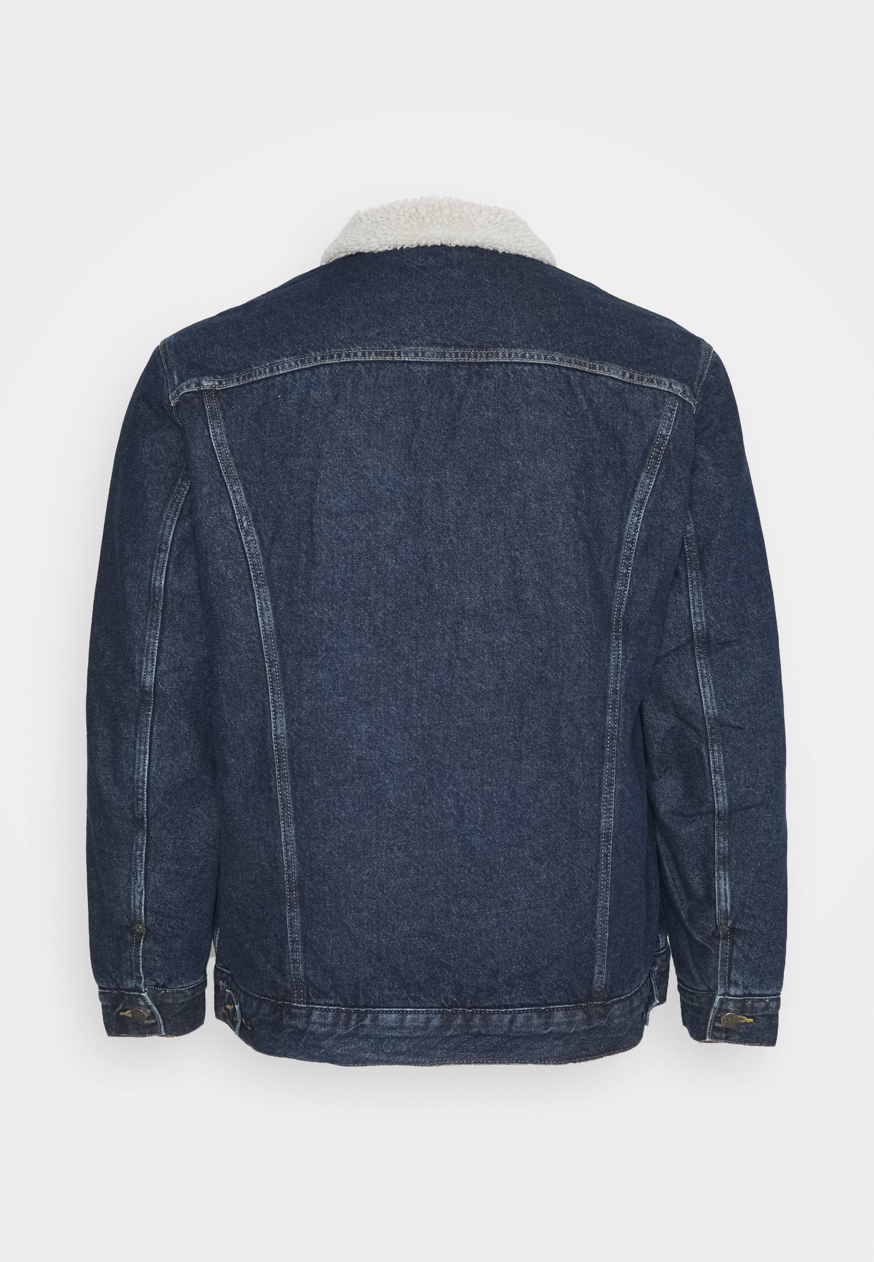 dark denim sherpa jacket
