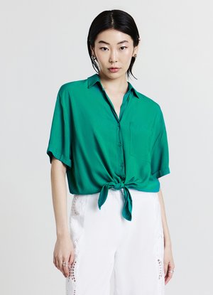 CON NODO - Camicia - verde petrolio