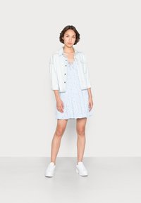 Hollister Co. BARE RUCHED BUST DRESS  - Vestido de dia - blue