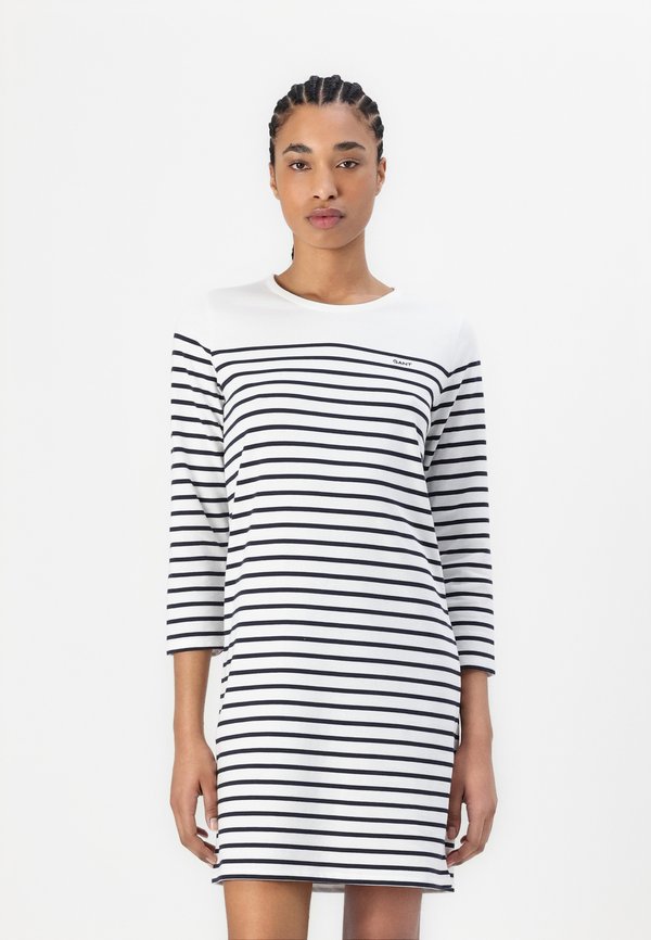 REG 3/4 SLEEVE BRETON   - Day dress - eggshell